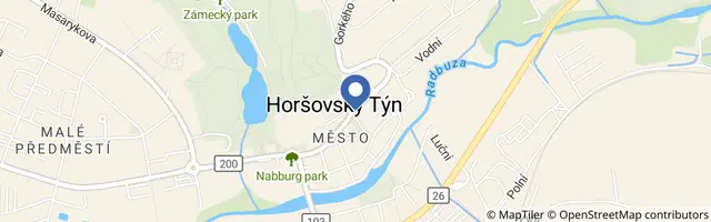 Mapa - Vínování v Horšovském Týn