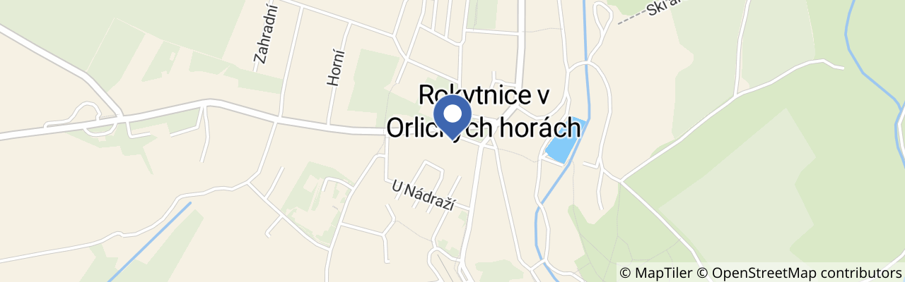 Mapa - Letní kino v Rokytnici v Orlických horách 2026