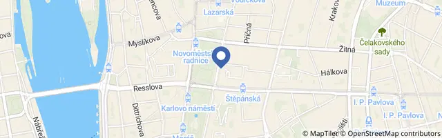 Mapa - Koncert Mladá Praha – Young Prague v historickém sále Novoměstské radnice