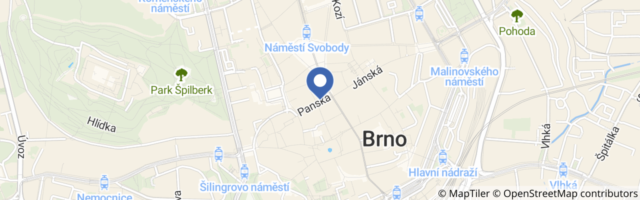 Mapa - Maraton hudby Brno 2026