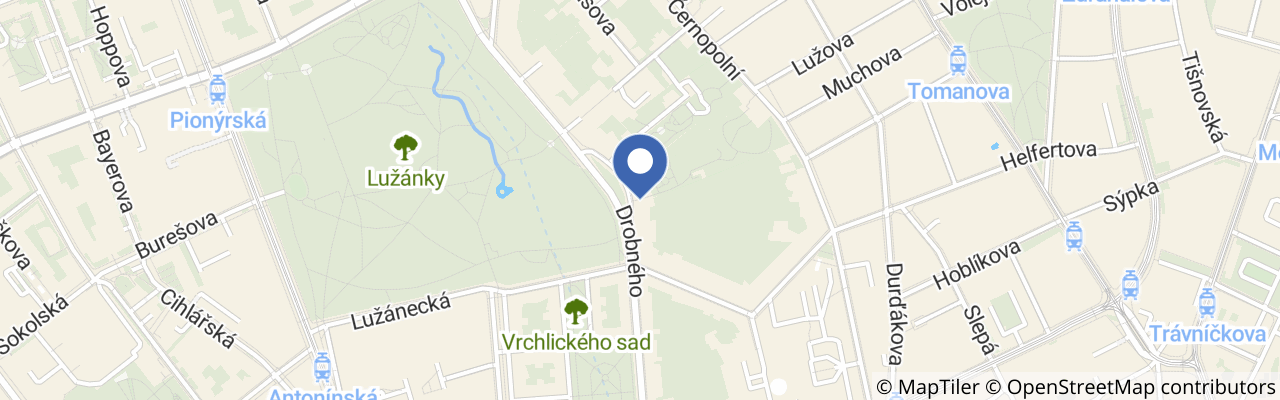 Mapa - Letní kino v zahradě Vily Löw-Beer 2026