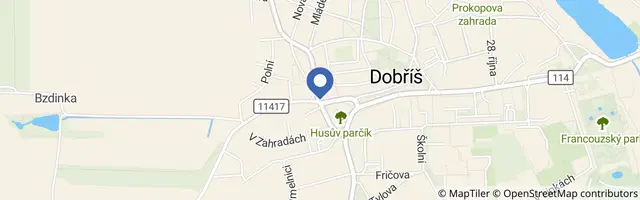 Mapa - Večerní prohlídky zámku Dobříš