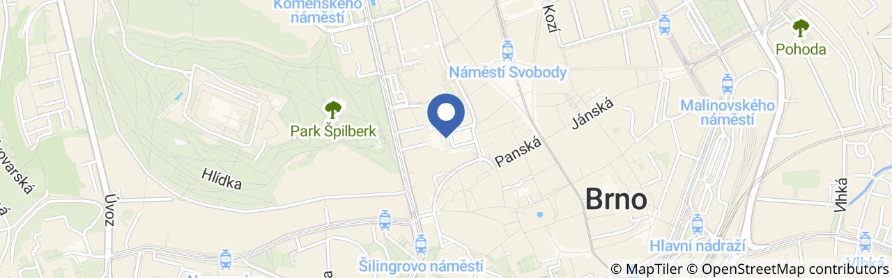 Mapa - Letní kino na radnici Brno-střed 2026