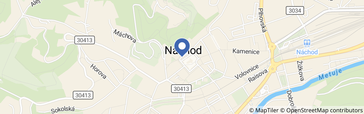 Mapa - Kuronské slavnosti v Náchodě 2026