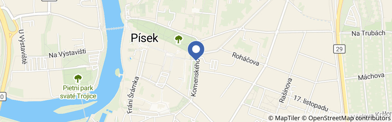 Mapa - Slavnosti piva a gastrofestival Písek 2026