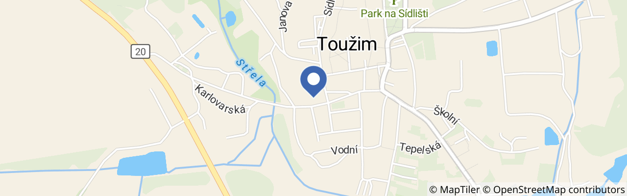 Mapa - Zámecký jarmark v Toužimi
