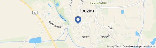 Mapa - Zámecký jarmark v Toužimi