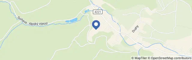 Mapa - Pohádkový srub v Chřibech