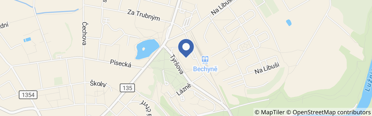 Mapa - Kupředu směle! Proměny Bechyně v 2. pl. 20. stol.