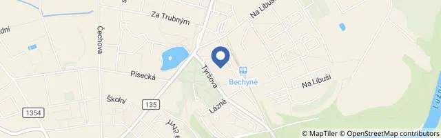 Mapa - Kupředu směle! Proměny Bechyně v 2. pl. 20. stol.
