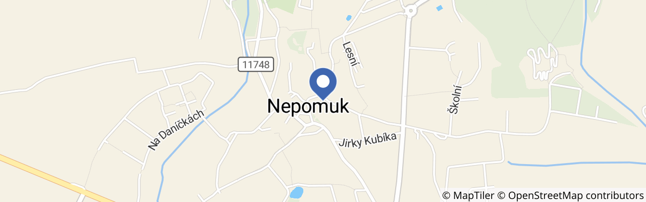 Mapa - Malá letní scéna v Nepomuku léto 2026