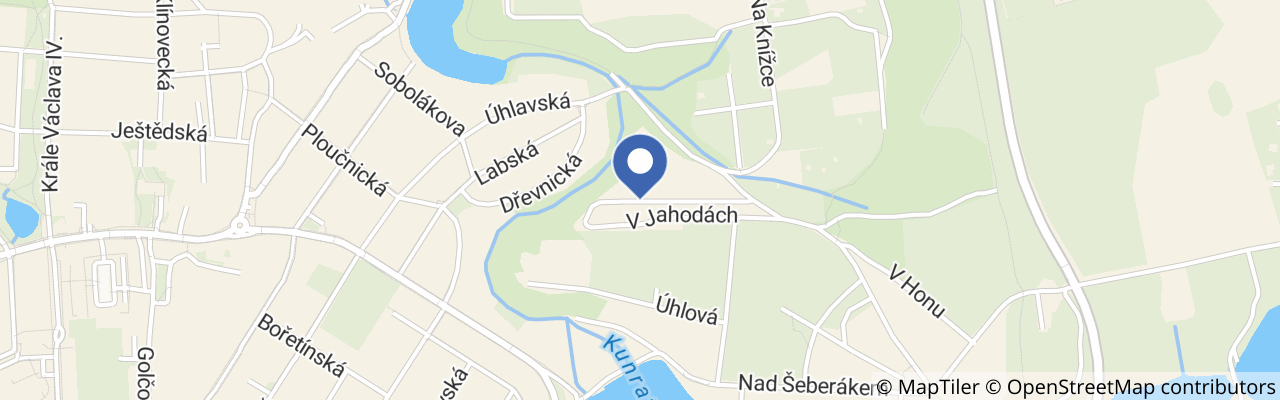 Mapa - Kunratické jahody – samosběr jahod