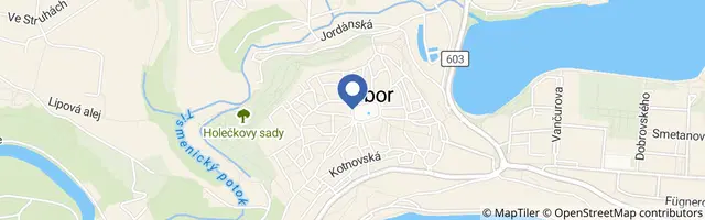 Mapa - Komedianti v ulicích Tábora 2026