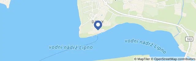 Mapa - Dětské letní plavby s programem na Lipně