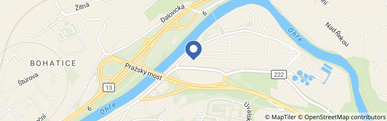 Mapa - Lodní linka T93 Litoměřice – Terezín