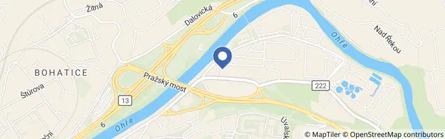 Mapa - Lodní linka T93 Litoměřice – Terezín