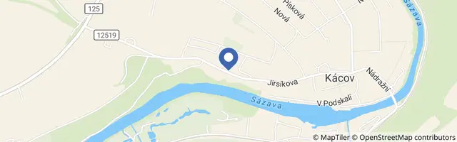 Mapa - Pouť v Kácově 2026