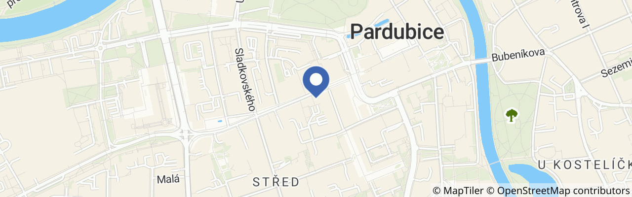 Mapa - Komentovaná prohlídka – Pardubice po roce 1845