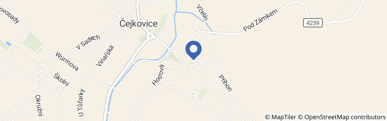 Mapa - Letní otevřené sklepy v Čejkovicích 2026