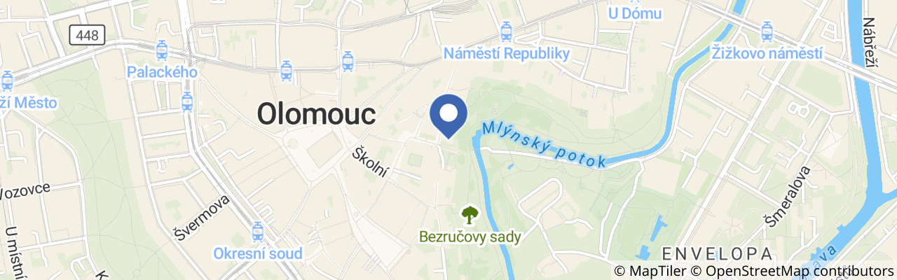 Mapa - Prohlídka historických prostor Vily Primavesi v Olomouci