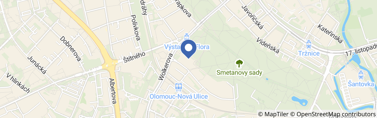 Mapa - Mezinárodní výstava koček Olomouc 2026
