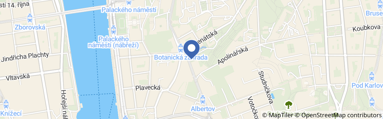 Mapa - Výstava bonsají v Botanické zahradě Univerzity Karlovy 2026
