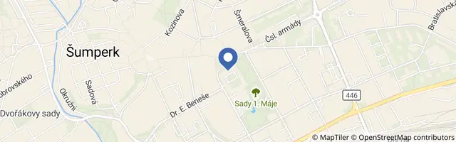 Mapa - Dravci a sovy Šumperska a Jesenicka