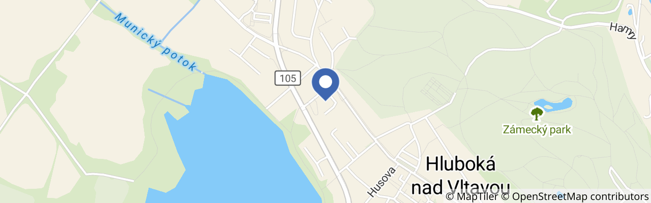 Mapa - Parkhotel Hluboká nad Vltavou