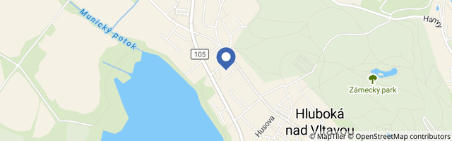 Mapa - Parkhotel Hluboká nad Vltavou