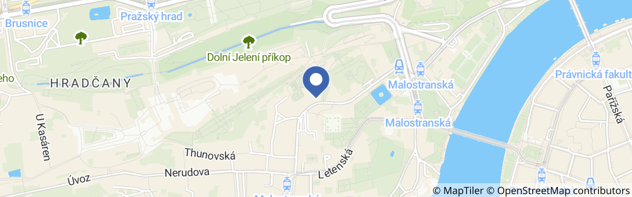 Mapa - Promenádní koncerty v Jižních zahradách Pražského hradu 2026