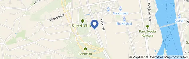 Mapa - Parní vlak z nádraží Praha-Braník na Posázavský pacifik