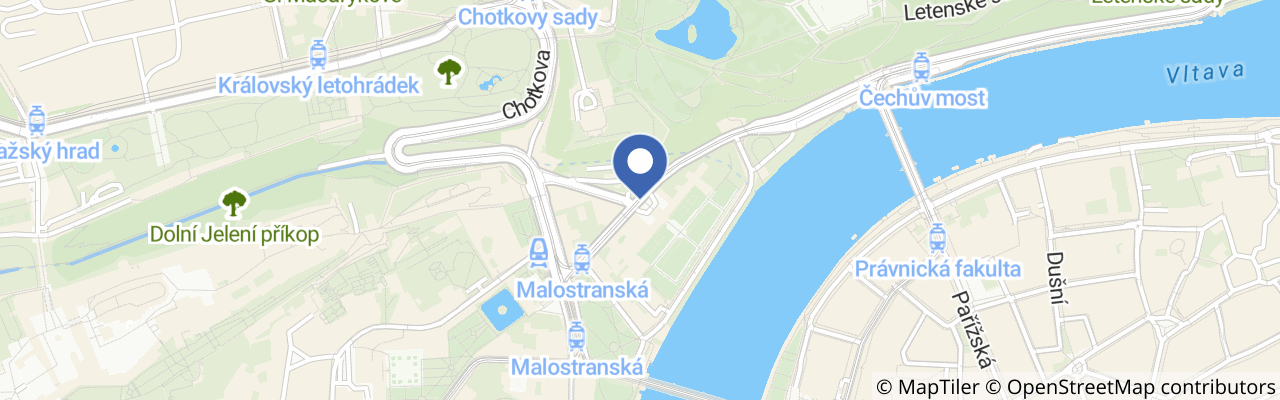 Mapa - Dny otevřených dveří zahrady Strakovy akademie 2026