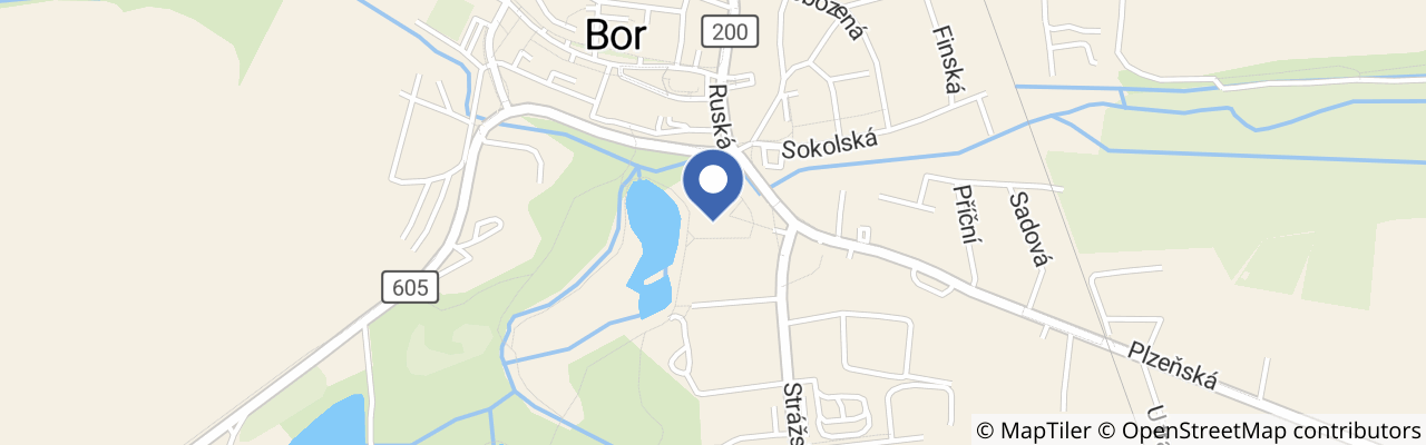 Mapa - Slavnosti jablek a medu na zámku v Boru 2026