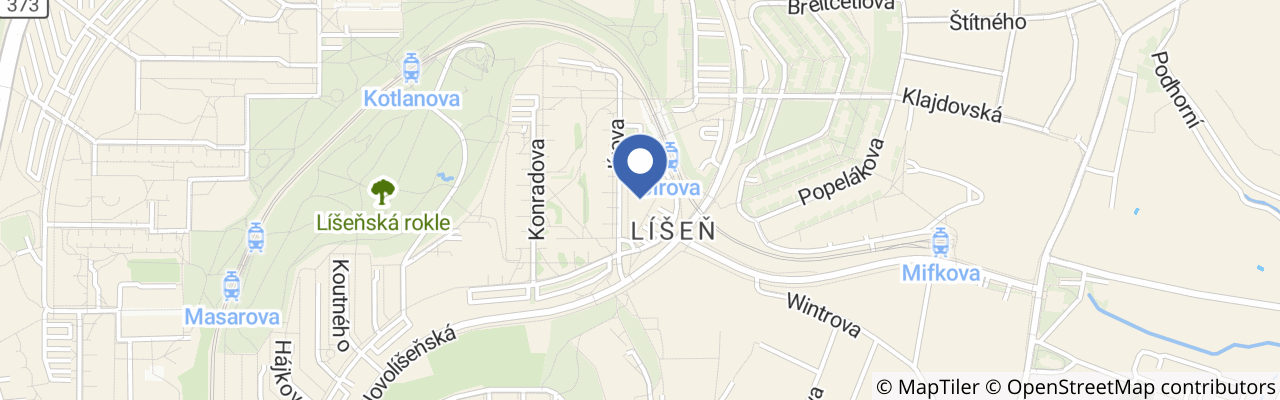 Mapa - Farmářské trhy v Brně-Líšni