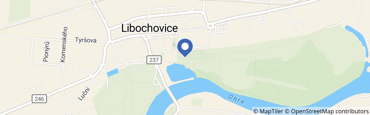 Mapa - Sokolský běh na zámek Libochovice 2026