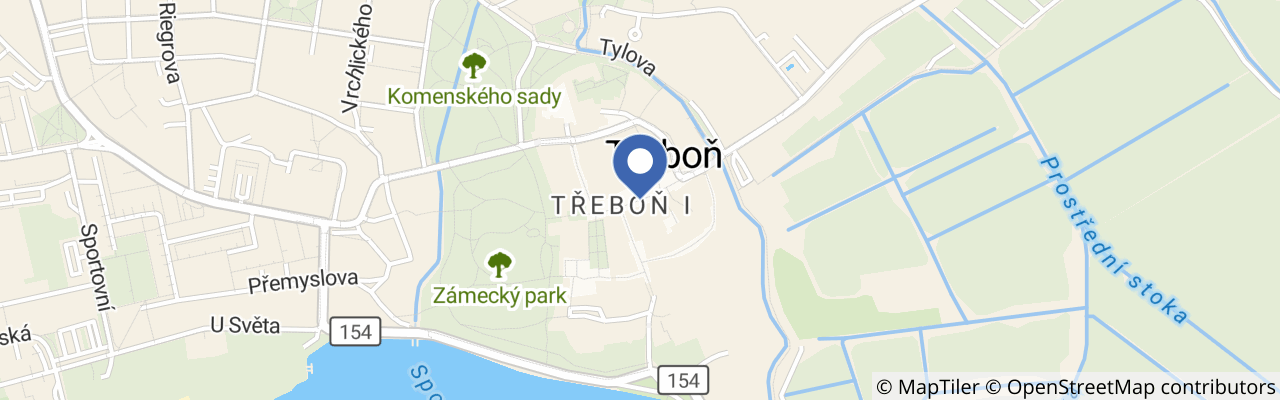 Mapa - Lázeňská Třeboň 2026
