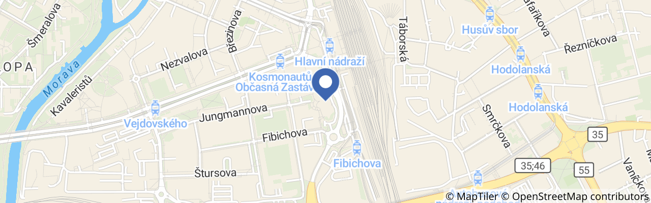 Mapa - Cyklobusy Prostějov 2026