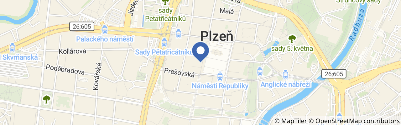 Mapa - Plzeňské farmářské trhy 2026