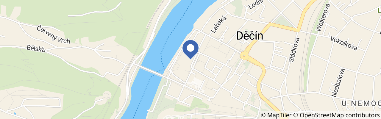 Mapa - Lodní linka T92 Ústí nad Labem – Děčín – Hřensko
