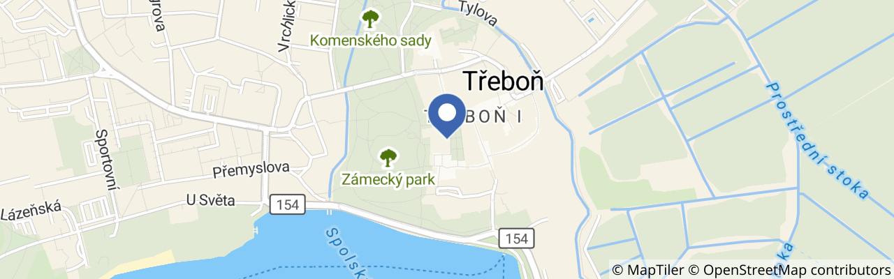 Mapa - Čochtanova Třeboň 2026 – tradiční vodnická slavnost a festival