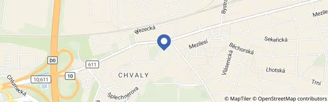 Mapa - Burza rybiček v Horních Počernicích