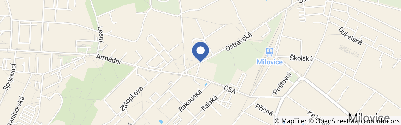 Mapa - Polabské trhy Milovice 2026
