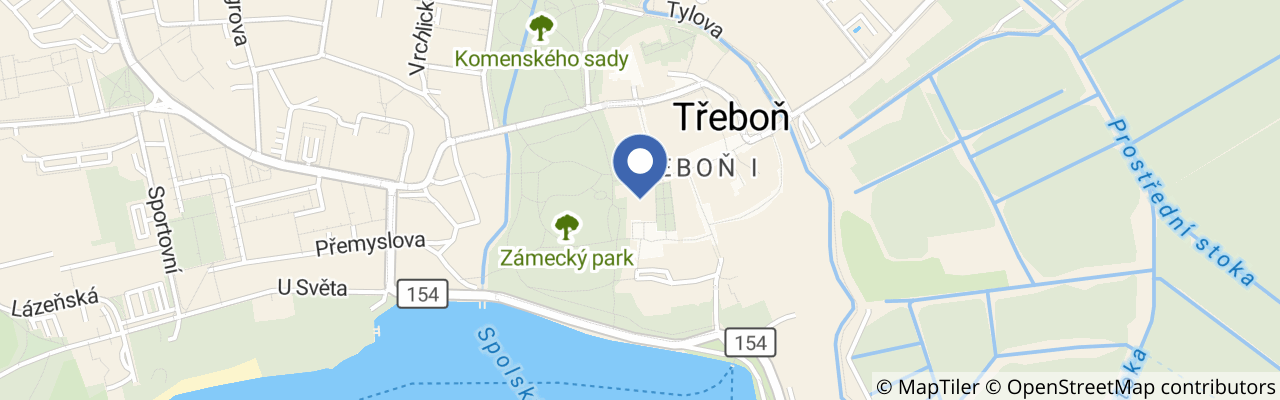 Mapa - Talk show Sirény na cestách 2026 – Třeboňský divadelní festival