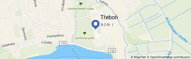 Mapa - Talk show Sirény na cestách 2026 – Třeboňský divadelní festival