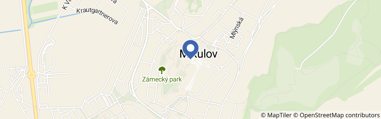 Mapa - Alfons Mucha – výstava v Mikulově