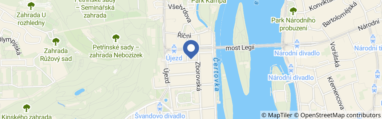 Mapa - Úterní trhy na Andělu
