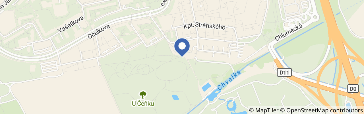 Mapa - Strašidelná stezka v parku U Čeňku