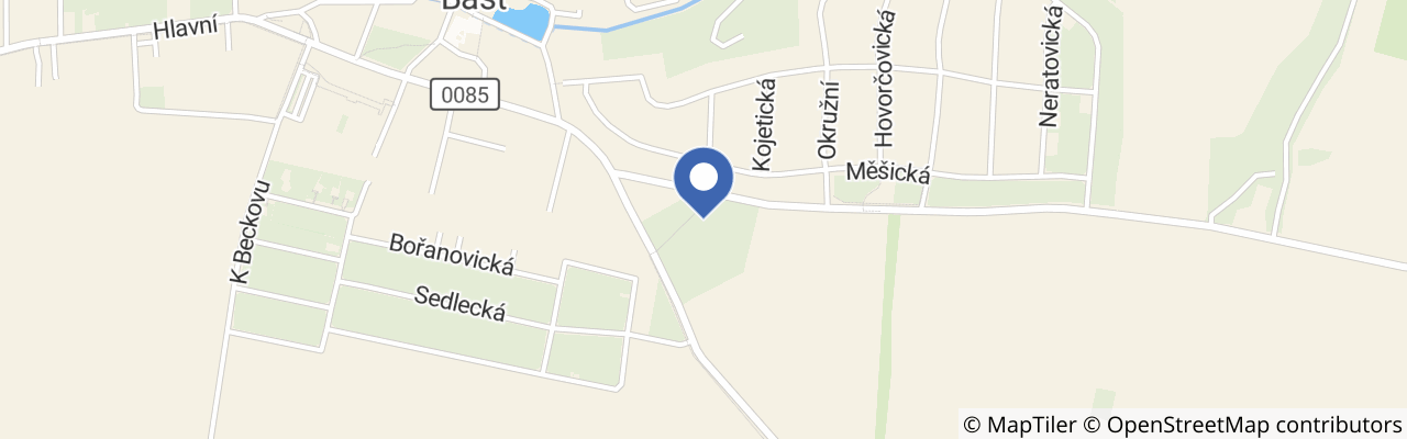 Mapa - Letní pouť na psí louce v Bašti