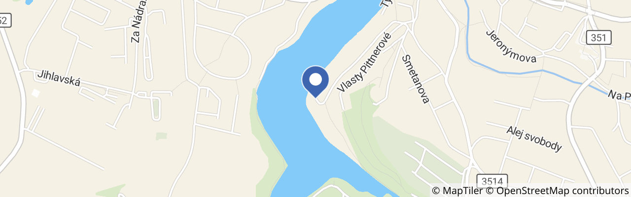 Mapa - Sportovně rekreační areál u Pekla