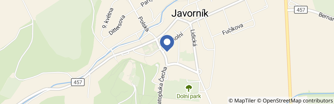 Mapa - Dětské hřiště ve městě Javorník